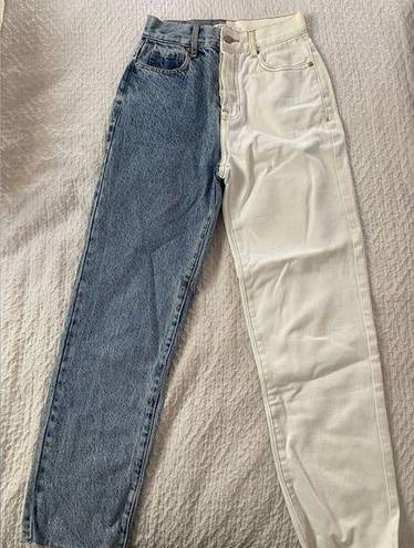 PacSun  high rise straight two tone jeans worn once