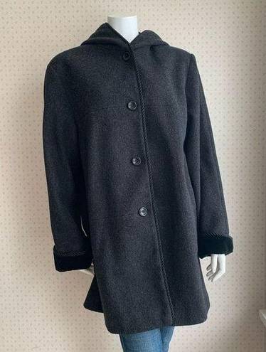 London Fog Vintage  Wool and Velvet Pea Coat Sz Extra Large PW9