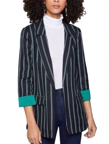 BCBGeneration  Navy Green Striped Blazer Medium