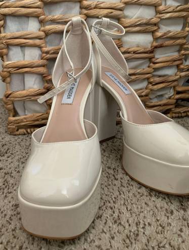 Steve Madden Cream  Platform Heels