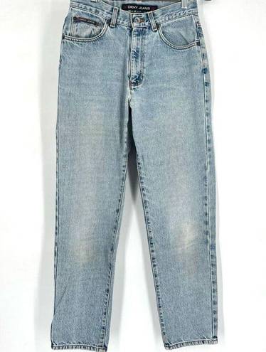 DKNY Vintage 90s  Jeans Womens High-Rise Tapered Mom Denim Light Blue Wash Size 8