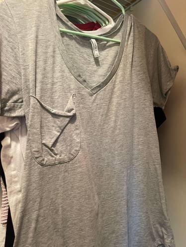 Z Supply Gray V Neck Tee