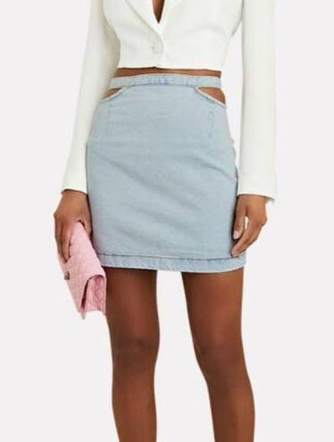 We Wore What  Cut-Out Denim Mini Skirt Size S