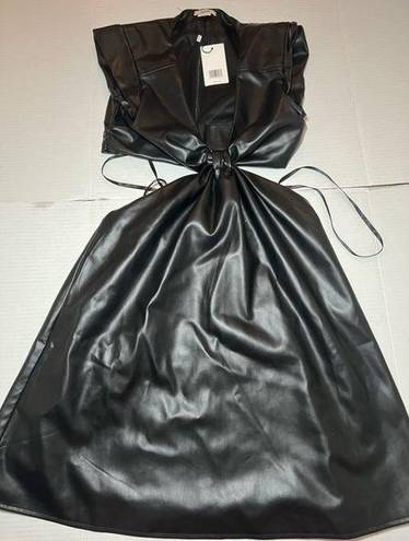 Jason Wu  Black open back leather dress