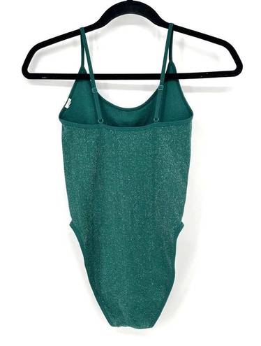 One Piece Green Sparkle  Tank Bodysuit