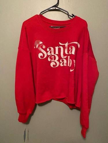 Grayson Threads  Red Women's Santa Baby Graphic Sweatshirt XXL NWT