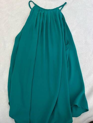 Lush Clothing High Neck Green Dress