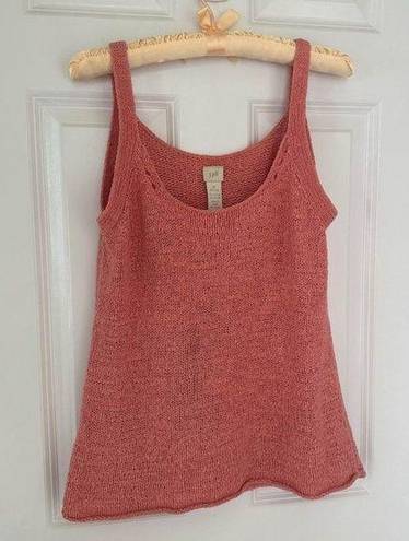 J.Jill Small Petite Knit Cotton Nylon Tank Top - Salmon Pink