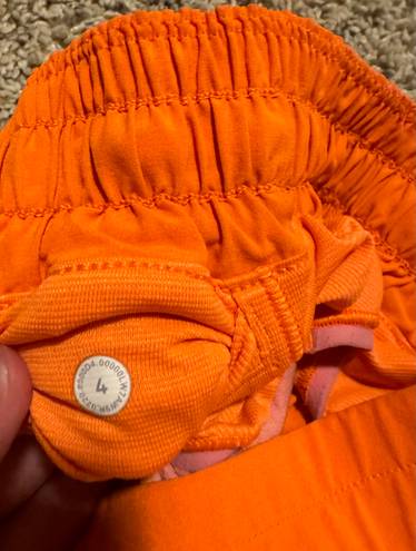 Lululemon Neon Orange Shorts