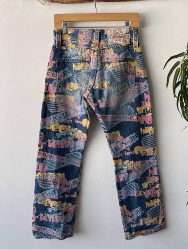 Krass&co Vintage Japanese  & Lu Jeans Womens 25 DenimStreetwear Graffiti Y2K