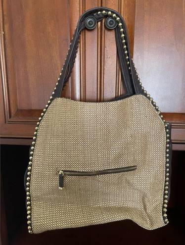 Big Buddha Grayson Straw Hobo Shoulder Bag