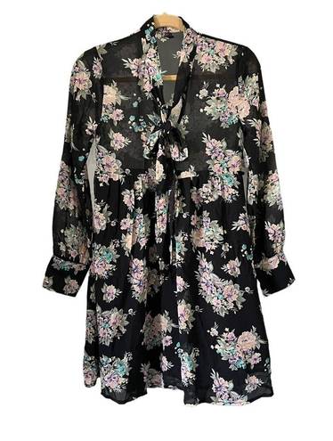 Ban Jara NWT,  Floral Babydoll Mini Dress, Sz XS