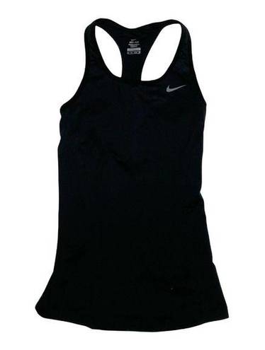 Nike  Dri Fit Racerback Built In Bra Athletic Tank Top Size XS Black