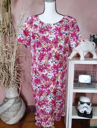 Kathie Lee Collection  Size 14 Vintage Polyester Floral Vacation Beach 80s Cruise