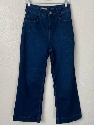 Pilcro  Anthropologie 28 The Skipper Dark Wash Crop Jeans