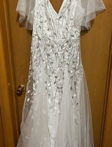 Ever Pretty Ever-Pretty Women's Sequin Sparkly V-Neck Short Sleeve Maxi Size 12