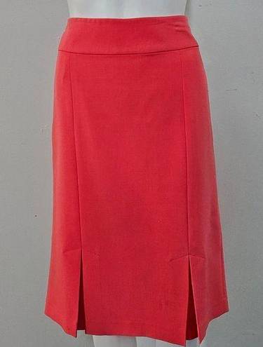 Black Label  By Evan Picone Neon Cherry Vented Pencil Skirt Size 10