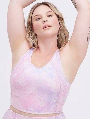 Torrid  longline pastel snakeskin sports bra