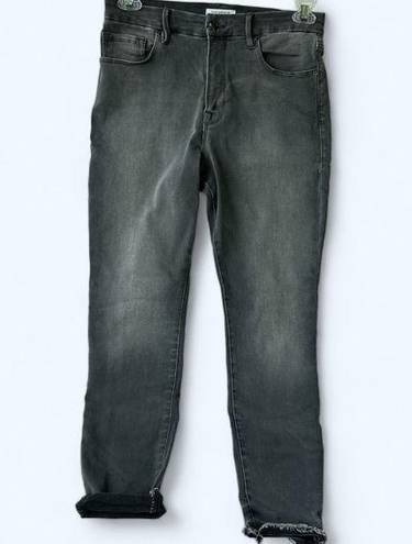 Good American  Good Legs Crop, distressed  stretch grey denim size 12/31