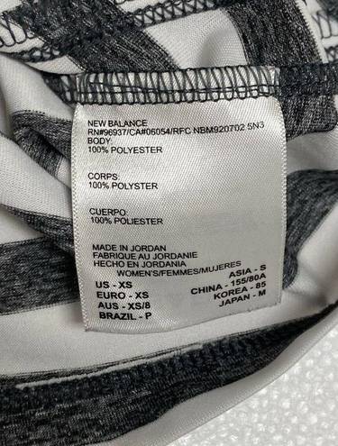 New Balance  Lighting Dry Grey Striped Racerback Tank Top Size XS WFT3330X