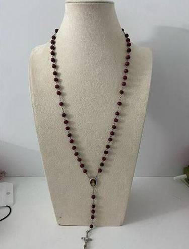 Boutique Red wood Pope Francis rosary