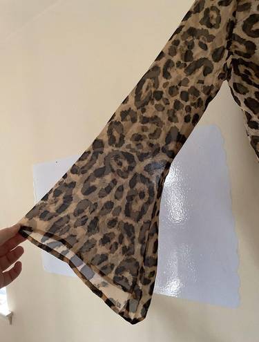 SheIn Sheer Cheetah Top 