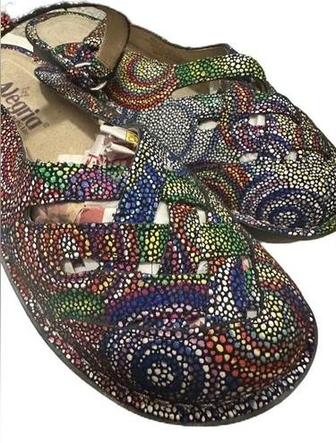 Alegria  Freesia Clogs Mules slingback Mosaic Comfort Shoe Sz 37 US 6.5-7 FRE-387