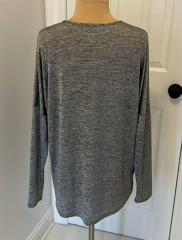 Joseph Ribkoff  Heather Gray Half Zip Top