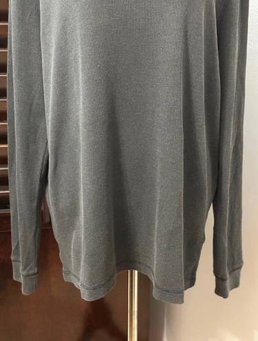 Treasure & Bond Womens Casual Top Gray Long Sleeve Stretch Crew Neck Boyfriend L