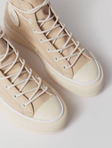 Converse NEW  Chuck Taylor All Star Lift Oat Milk High Top Platform Shoes