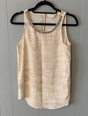 Cynthia Rowley  Silk Tank with Beading Size Small