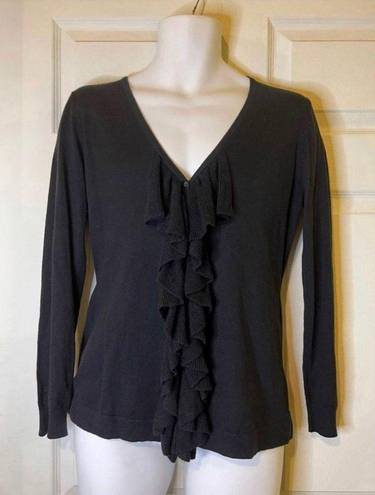 DKNY  black medium cardigan Sweater‎ women M excellent 059302