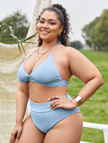 SheIn Bathing Suit Set Blue Size 1X - $5 New With Tags - From Madison