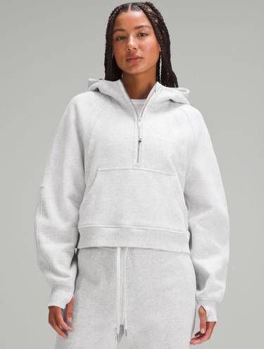 Lululemon Scuba Oversized Half-Zip Hoodie Heathered Core Ultra Light Grey M/L