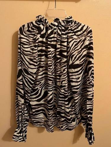 Tuckernuck  Chloe Kristyn Black Zebra Zoe Blouse