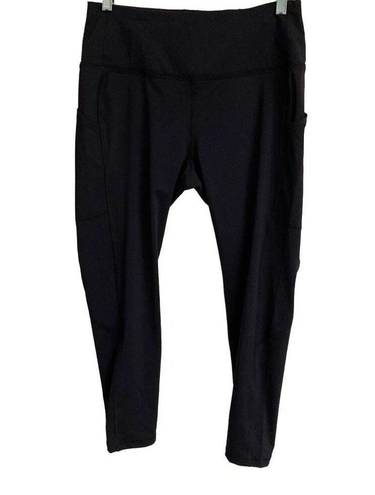 Harper Taylor Stitch The  Leggings women’s M￼ black cropped stretch athleisure