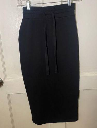 ZARA  Black Fleece‎ Midi Skirt- NWT