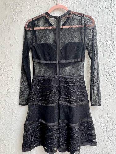 Alexis  lace black fit and flare mini dress size XS new with tags