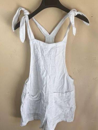 Aerie  Womens White Coastal Romper Size Small Beachy Comfy Vacation