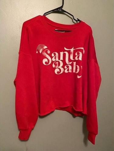 Grayson Threads  Red Women's Santa Baby Graphic Sweatshirt XXL NWT