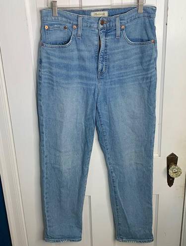 Madewell  Classic Straight Denim High Rise Jean in Blue Wash Size 29