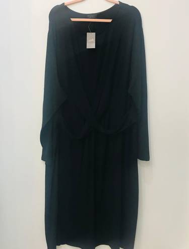 J.Jill NWT  black plus size dress strap front sz 4X .