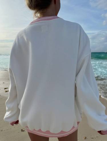 Sunkissed Coconut White And Pink Sweatshirt