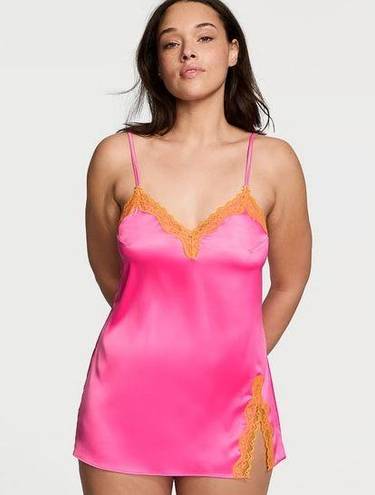 Victoria's Secret Victoria Secret Tease Satin Lace-Trim Mini Slip