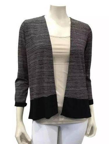 J.Jill  Wearever Collection Knit Stretchy Open-Front Cardigan Color‎ block