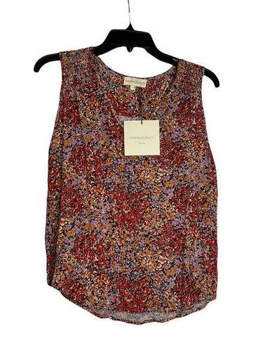 Cynthia Rowley  Womens Sleeveless Tank Top Size Small Multi-Color Floral Pattern