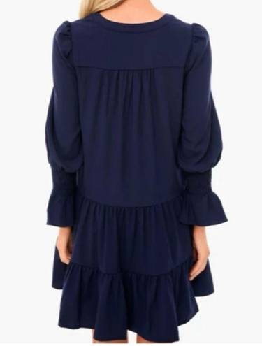 Tuckernuck  Pomander Place Navy Blue Tiered Mini Kenzo Dress Sz.XS