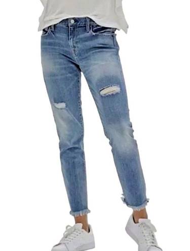 Gap  Girlfriend Cropped Distressed Jeans - 26