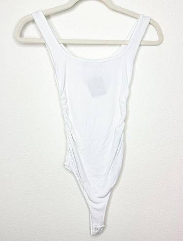 n:philanthropy  X REVOLVE NWT White Ribbed Prince Tank Top Thong Bodysuit XS