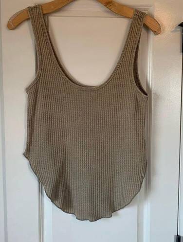 Carly Jean Los Angeles CJLA Olivia Waffle Knit Tank - Olive